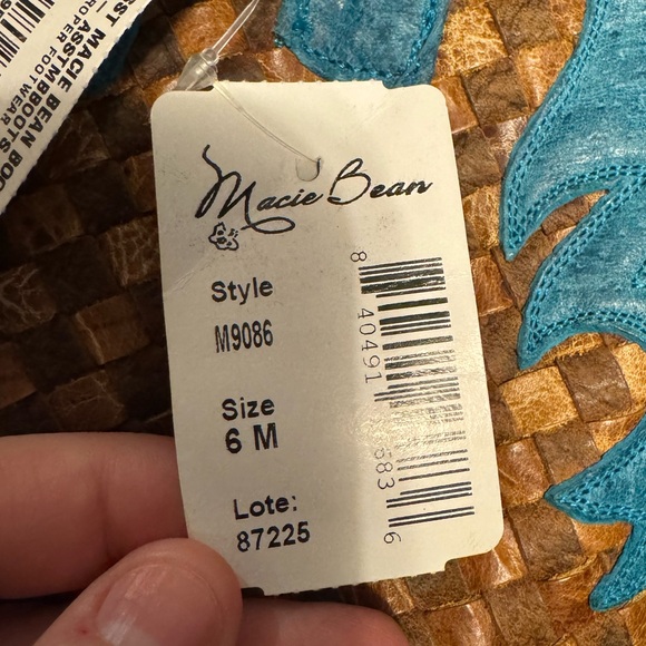 Macie Bean Turquoise and Tan Boots - Picture 7 of 8